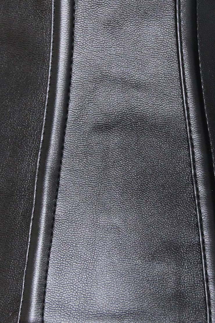 Leather underbust Corset, Black Lace Up Size Corset, Zip Front Underbust Corset, #N6550