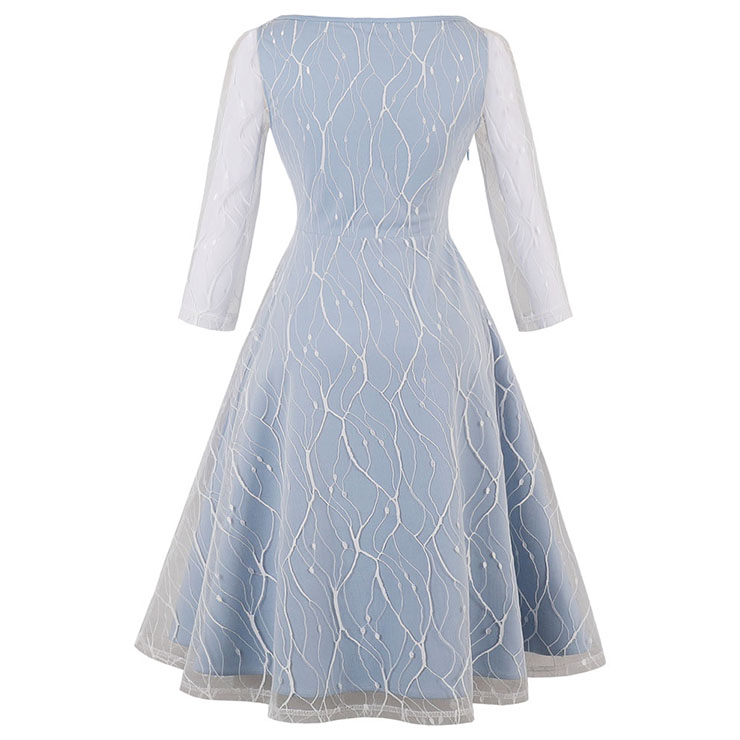 light blue retro dress