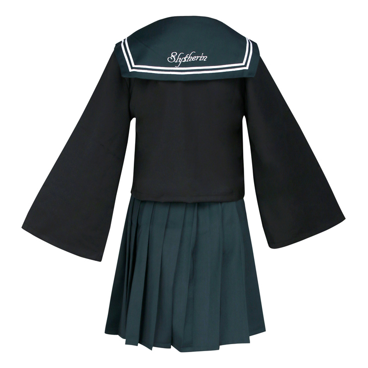 School Girl Costume, HP JK Uniform Costume, Schoolgirl Costume, School Girl Adult Costume, Japan School Uniform Cosplay Costume, the Snake Academy JK Uniform, #N18898