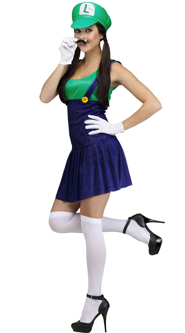 Luigi Pretty Plumber Women's Costume N9931