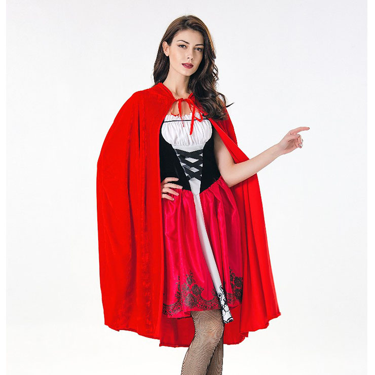 Luxury Red Riding Hood Adult Cosplay Halloween Costume N17991