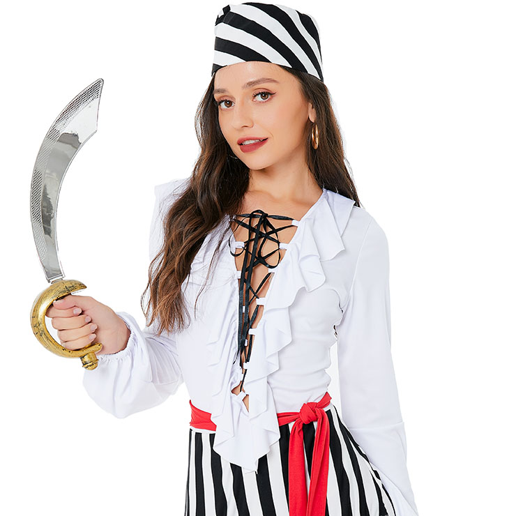 Sexy Pirate Costume, Deluxe Halloween Costume, Pirates Fancy Romper Costume, Cheap Women