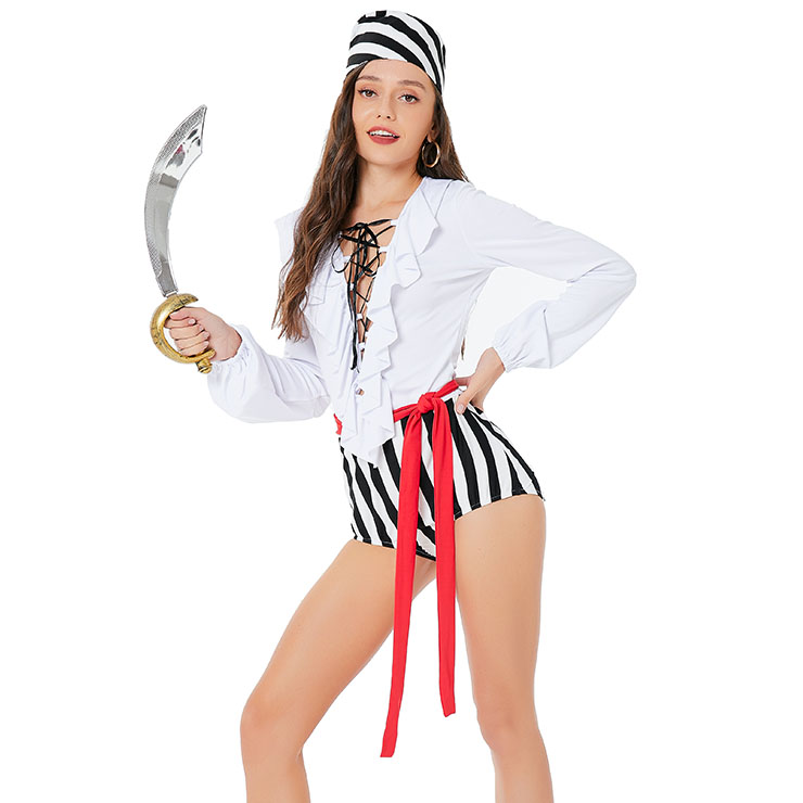 Sexy Pirate Costume, Deluxe Halloween Costume, Pirates Fancy Romper Costume, Cheap Women