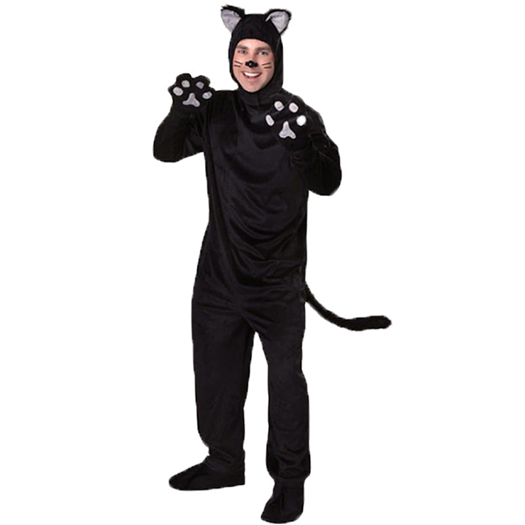 Men's Black Cat Cosplay Adult Halloween Costume N14982