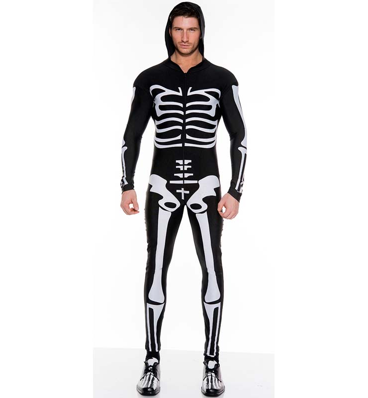 Men's Skeleton Body Suit Costume N11076