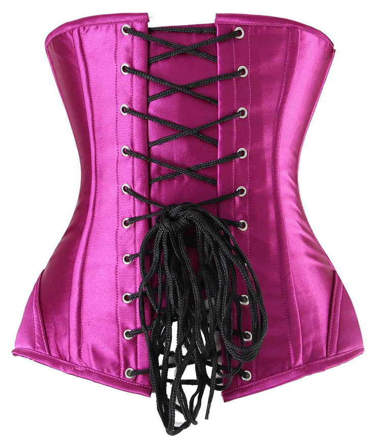 Metal Boned Corset Purple N2924