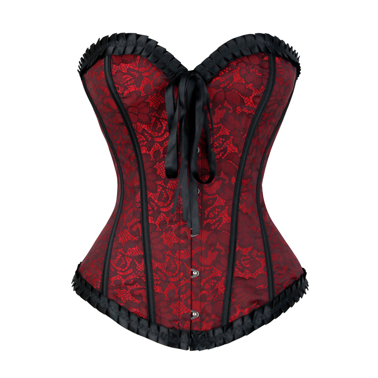 Midnight Embroidered Corset N1606