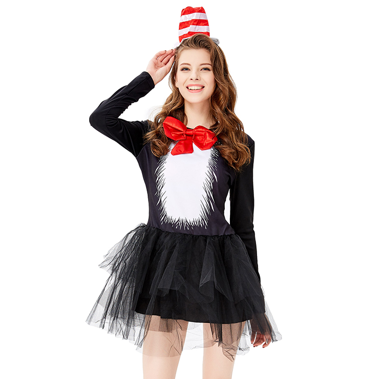 Sexy Halloween Costumes , Cat in the Hat Cosplay Costumes, Movie Role Women