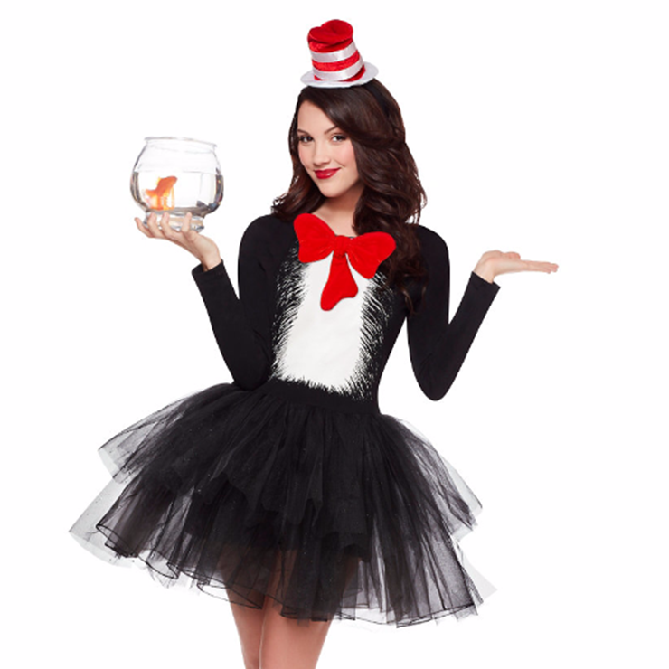 Sexy Halloween Costumes , Cat in the Hat Cosplay Costumes, Movie Role Women