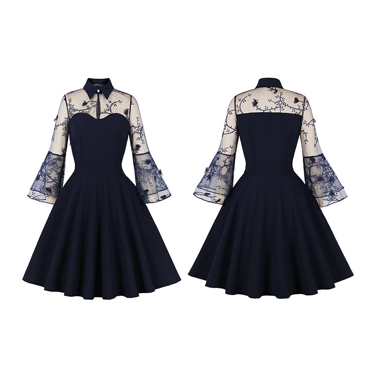 Cute Summertime A-line Swing Dress, Retro Dresses for Women 1960, Vintage Dresses 1950