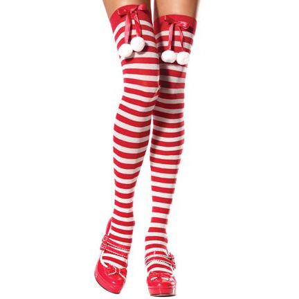 thigh highs Stockings, Nylon Striped Thigh Highs, Stockings wholesale, Striped Christmas Thigh Highs, #HG2189