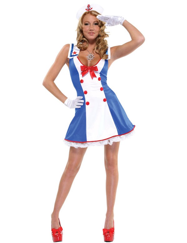 Overboard Sailor Girl Costumes, Nautical Cutie Costume, Sexy Sailor Costume, #N7947