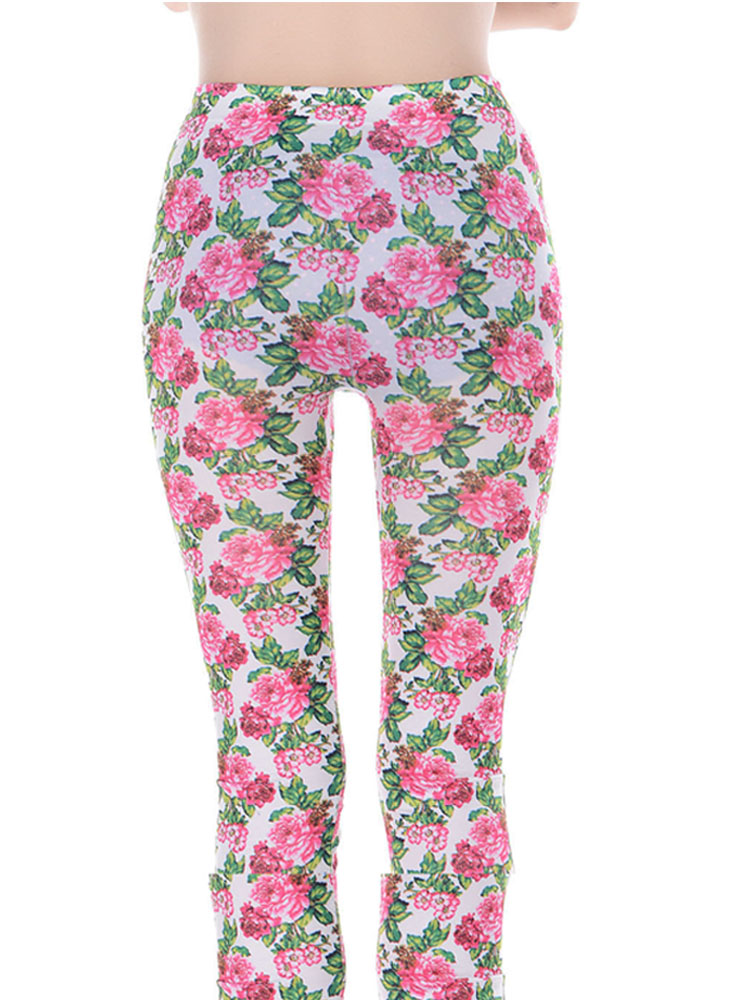 Peony pattern Leggings L5394