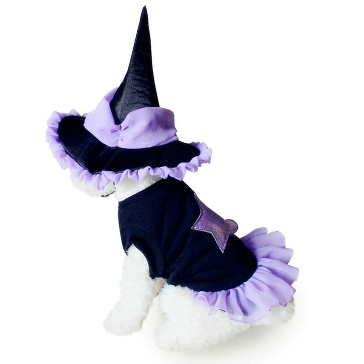 Pet Dog Witch Costume Dressing Up Party N12401