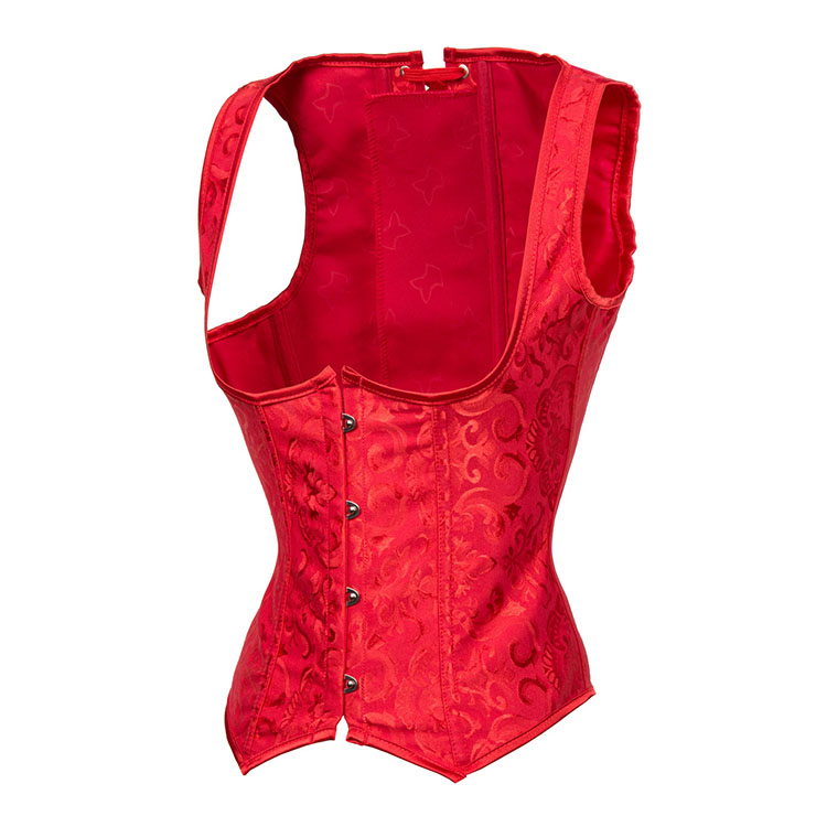 Brocade Underbust corset, Burlesque Pattern Underbust Corset, Brocade Waistcoat Corset, #N22365