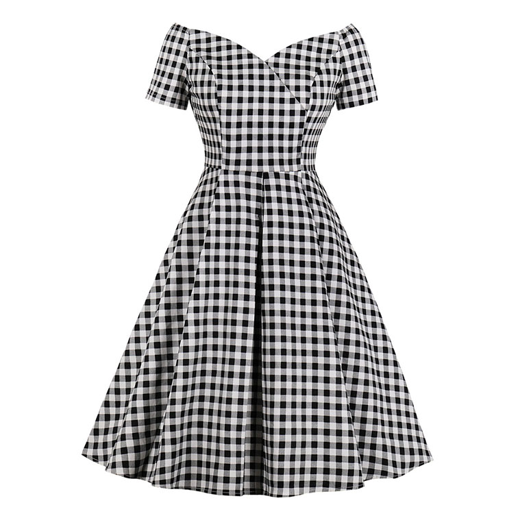 retro black and white dress