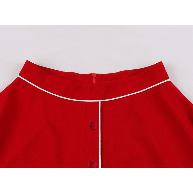 Daily Casual Mini Skirt, OL Midi Skirt, Cute Swing Skirt, Fashion Flared Skirt, Vintage Swing Skirt, High Quality Cotton Skirt, Girl