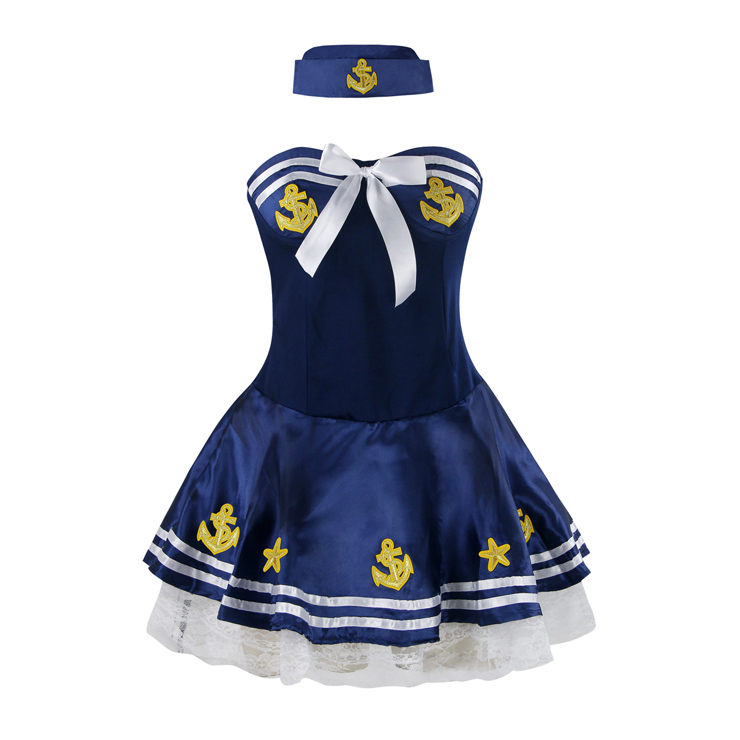 Blue Sea Flirt Sailor Girl Costume M1708