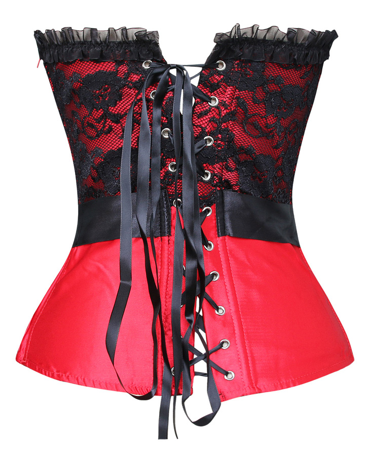 Satin and Lace Corset, sexy Corsets, sexy Corset lingerie, Christmas Corset, #N6091