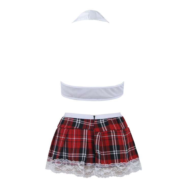 Sexy Adult School Uniform, Sexy Plaid Skirt Suit, Fashion Student Cosplay Lingerie Costume, Sexy Plaid Skirt Lingerie Costume, Sexy School Uniform Lingerie for Women, #N16527