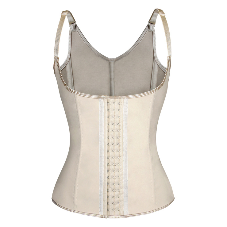 Sexy Apricot Latex Steel Bone Vest Underbust Corset with Little Defect ...