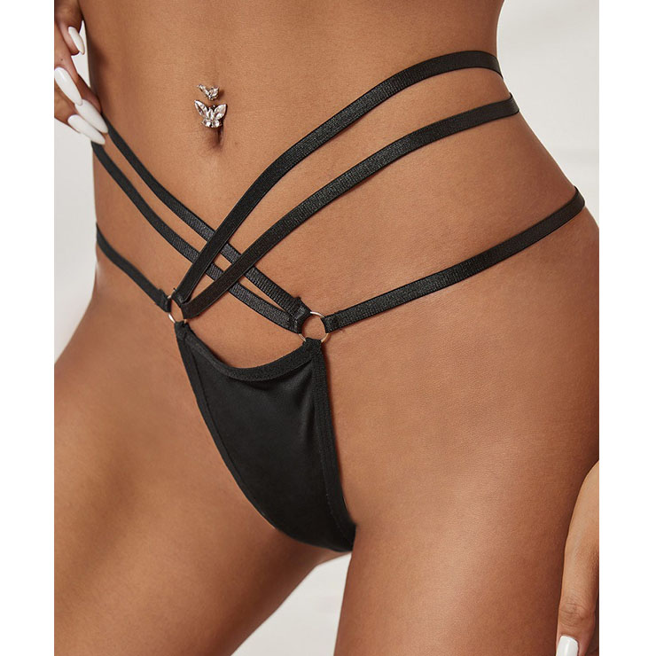 Sexy Strappy Underwear, High Waist Thong for Women, Sexy BDSM Fetish Thong, Sexy Bandage Thong, Sexy Bondage Thong, Sex Temptation Panty, Fetish Thong, Sexy High Leg Cut Thong, #PT21947