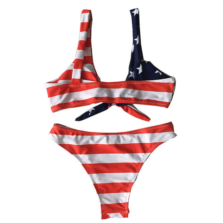 Sexy Bikini Set, Sexy American flag pattern Bikini Set, Beachwear Lingerie Set, Bikini Bra Top and Panty Set, Sexy Bikini Set for Women, Sexy Bandage Type Bikini Sets, #BK17979