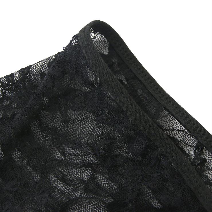 Sexy Black Open Crotch Lace-up Lace Plus Size Panty Lingeriw Underwear ...