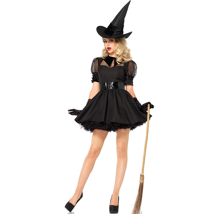 Sexy Witch Costume, Gothic Witch Halloween Party Fluffy Dress, Sexy  Witch Costume, Fashion Witch Womens Costume, Sexy Adult Halloween Costume, Witch Cosplay Costume, #N20994