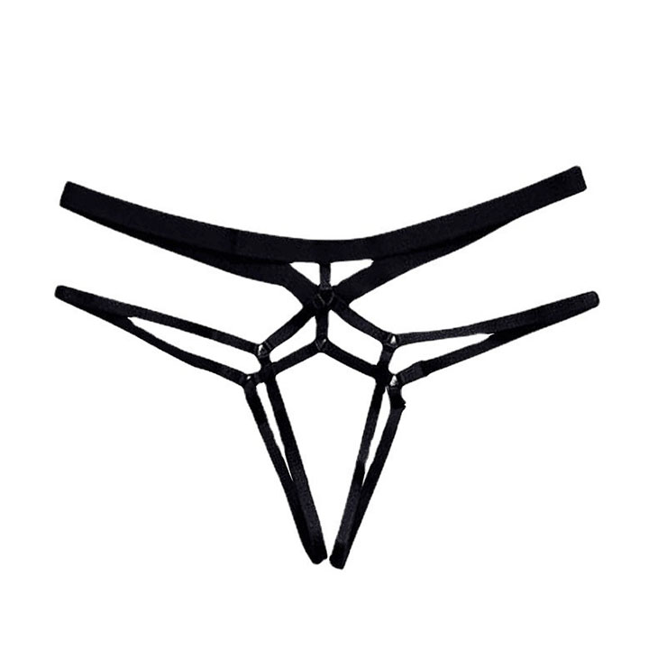 Sexy Crotchless Underwear, High Waist Thong for Women, Sexy BDSM Fetish Thong, Sexy Bandage Thong, Sexy Bondage Thong, Sex Temptation Crotchless Panty, Fetish Thong, Sexy High Leg Cut Thong, #PT21945