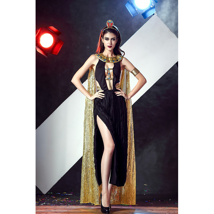 Sexy Black Egyptian Goddess Dress Costume N11676 