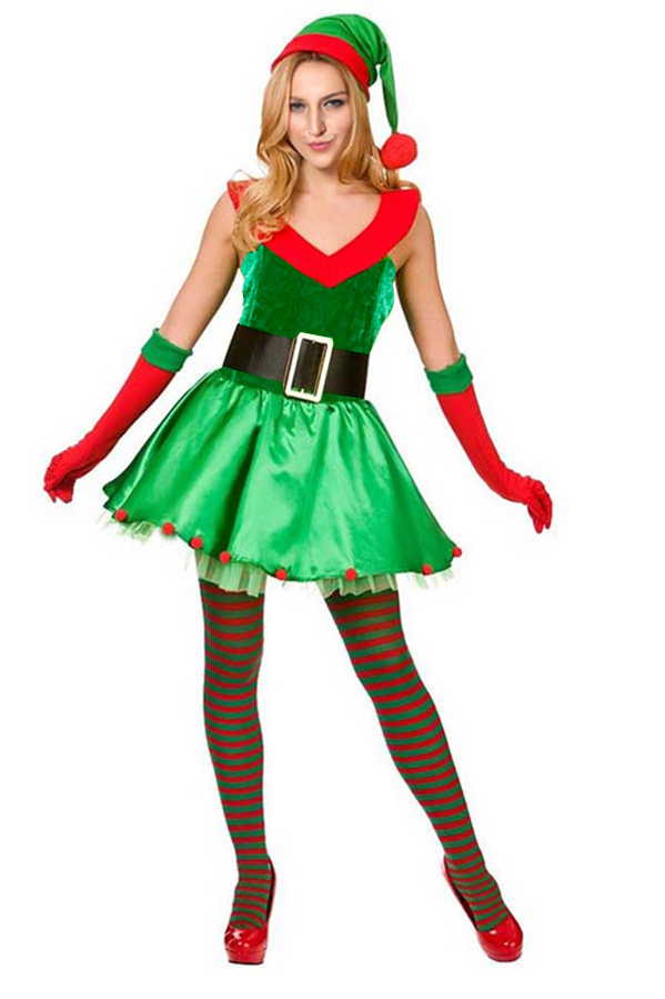 Cheap Sexy Elf Santa Christmas Costume, Santa Little Helper Xmas Christmas, Ladies Sexy New Xmas Costume, Comfortable Women
