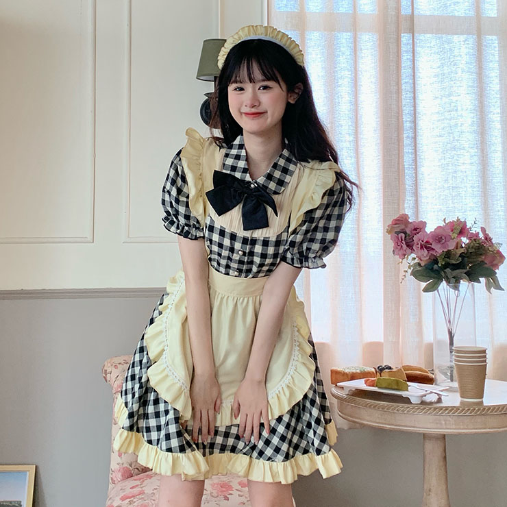 Traditional House Maid Costume, French Maide Costume, Sexy Maiden Cosplay Costume, Adorable Japenese Anime Housemaid Costume, Halloween Maid Cosplay Adult Costume, #N21828