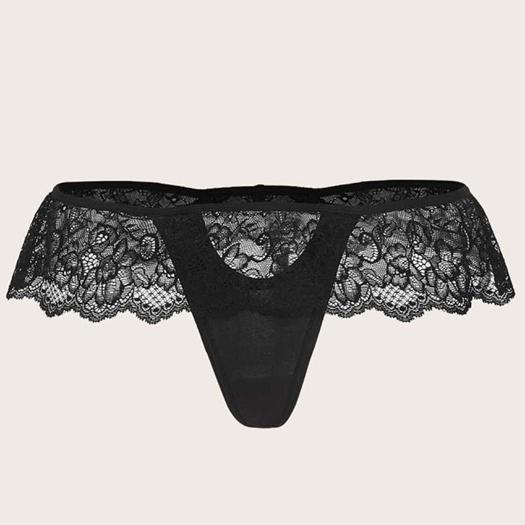 Cheap Black Triangular Panty, Sexy Black Lace Underwear, Hot Panty for Women, Black Hollow Out Panty, Lace Hollow Out Panty, Sexy See-through Panty, Hollow Out Temptation Panty, #PT23101