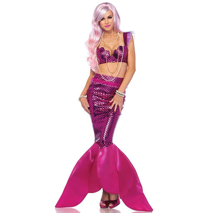 Under the Sea Costume, Beautiful Mermaid Costume, Sexy Mermaid Costume, Halloween Costume, Adult Women Hallween Mermadi Cosplay Costume, Mermaid Ocean Princess Costume, #N19556