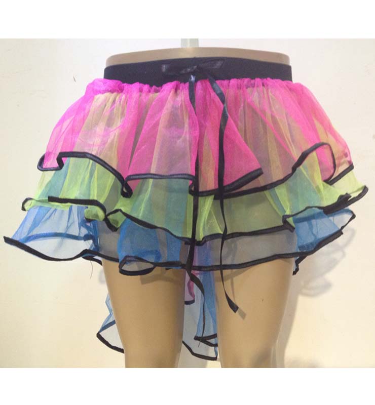 Sexy Neon Rainbow Layered Tutu Petticoat HG9348