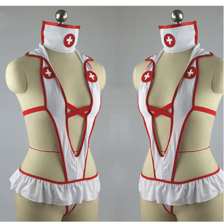Hot Nurse Costume, Sexy Nurse Lingerie, Sexy Nurse Cosplay Costume, Nurse Teddy Lingerie, Sexy Nurse Uniform, Nurse Temptation Costume, #N19267