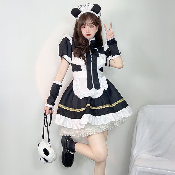 Sexy Animal Costume, French Maide Costume, Sexy Maiden Cosplay Costume, Adorable Anime Housemaid Costume, Halloween Panda Cosplay Adult Costume, #N22018