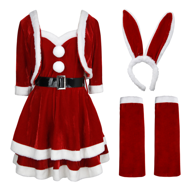 Sexy Christmas Costume, Red Velet Christmas Costume, Christmas Costume for Women, Cute Christmas Skirt, Miss Santa