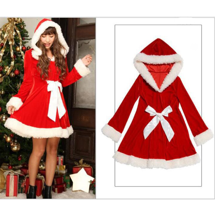 red velvet christmas dress womens