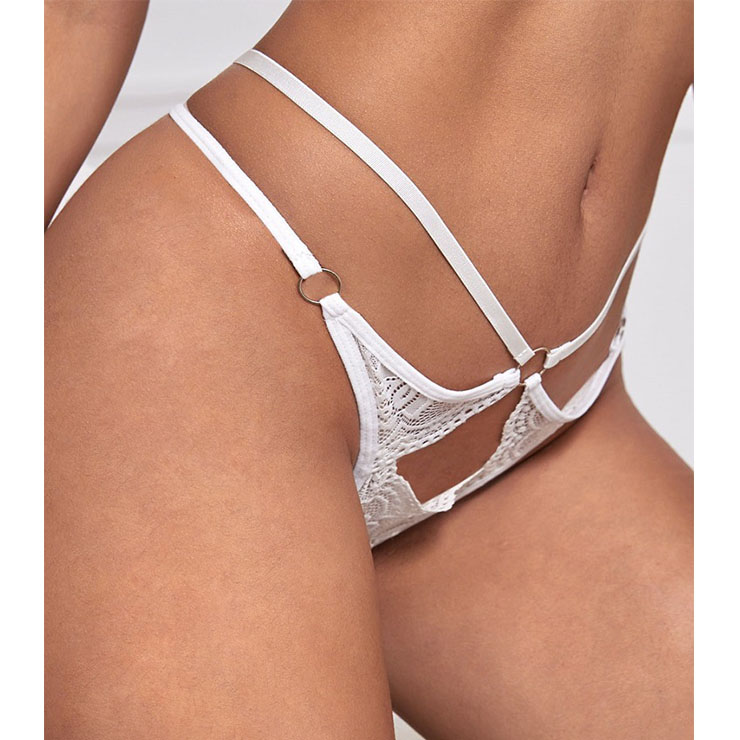 See-through Lace Panty, Sexy Strappy Underwear, High Waist Thong for Women, Sexy BDSM Fetish Thong, Sexy Bandage Thong, Sexy Bondage Thong, Sex Temptation Panty, Fetish Thong, Sexy High Leg Cut Thong, #PT21950