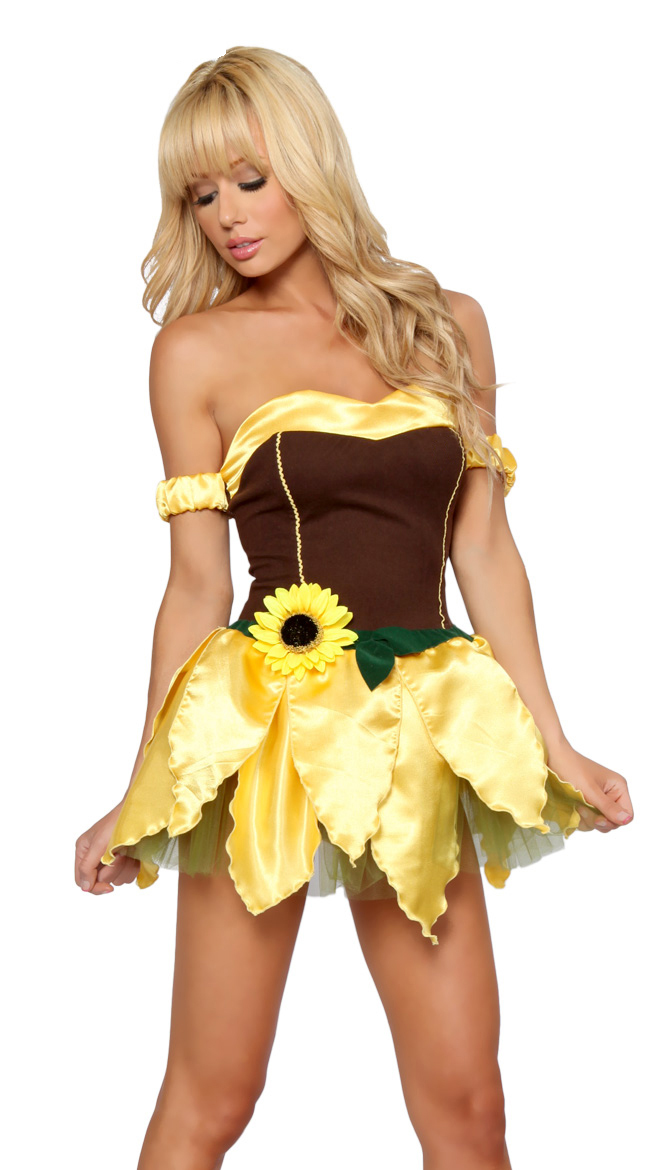Sexy Sunflower Costume, adult Sunflower Costume, Sexy Sun flower Costume, Adult Halloween Cosplay Costume, Women