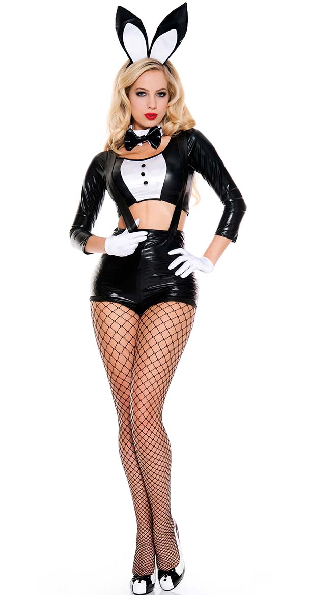Sexy Black and White Bunny Costume, Cheap Bunny Costume, Women