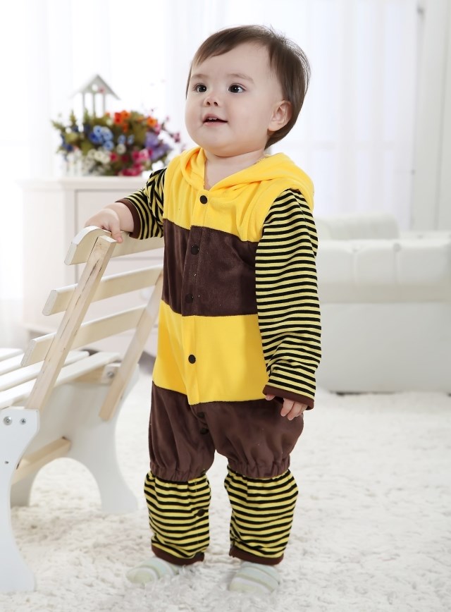 Bee Jumpsuit Romper Baby, Halloween Bee Costume Baby, Little Bee Climbing Clothes baby, #N6291