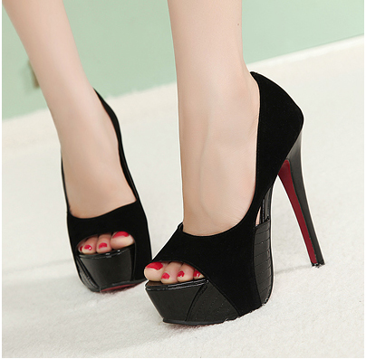 Split Joint High Heel Shoes Black SWS12045