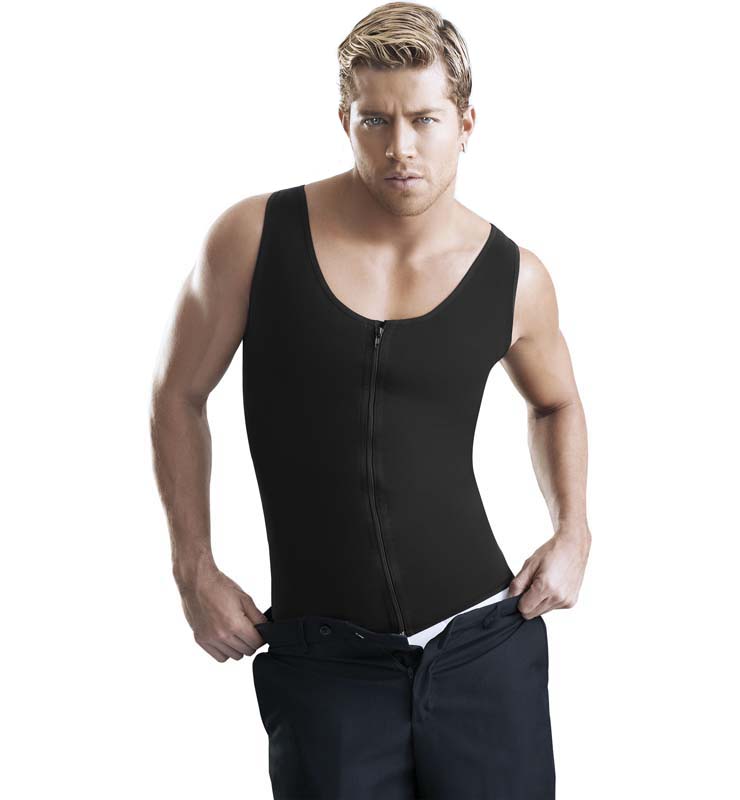Men's Black Latex Sport Ultra Sweat Thermal Muscle Training Sauna Vest ...