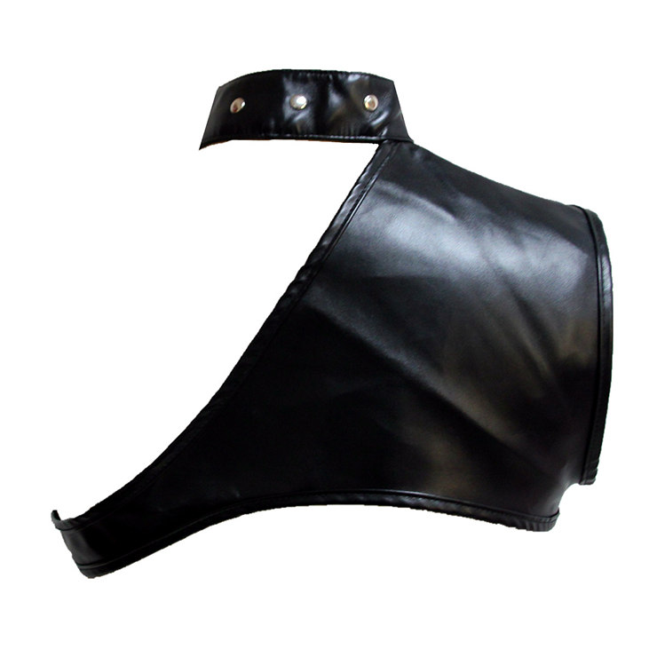 Heavy Corset Shrug, Cheap Outerwear Corset Shrug, Faux Leather Corset Shrug, Punk Leather Corset Shrug, Black Shrug, #N14708