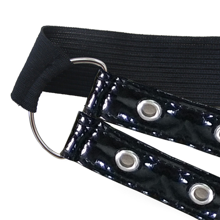 Faux Leather Wasit Belt, Punk Style Corset Cinch Belt, Steampunk Wasit Belt for Women, Waist Cincher Belt Black, Elastic Pocket Corset Waist Belt, #N17912