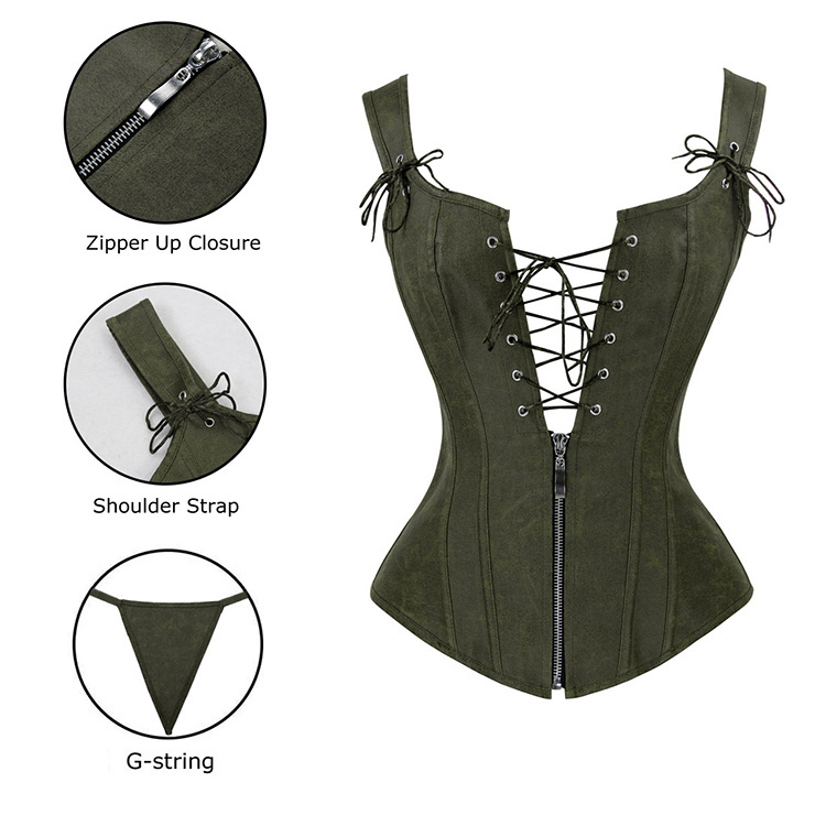 Steampunk Lace Up Vest Corset, Sexy Corset Vest for Women, Corset for Steampunk Costume, Women