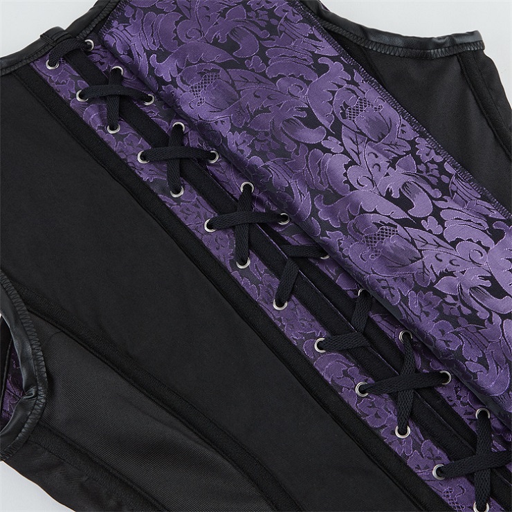Brocade Gothic Steel Boning Overbust Corset for Halloween, Steampunk Steel Boned Corset Plus size, Steampunk Black Corset for Women, Gothic Overbust Corset Bustier, Waist traning Shapewear, #N23972